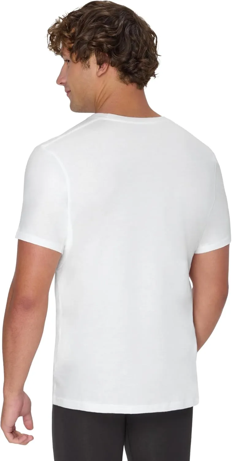 Hanes Men's Undershirt, Underarm Sweat Blocking Tee, White Crewneck T-Shirt, 3-Pack