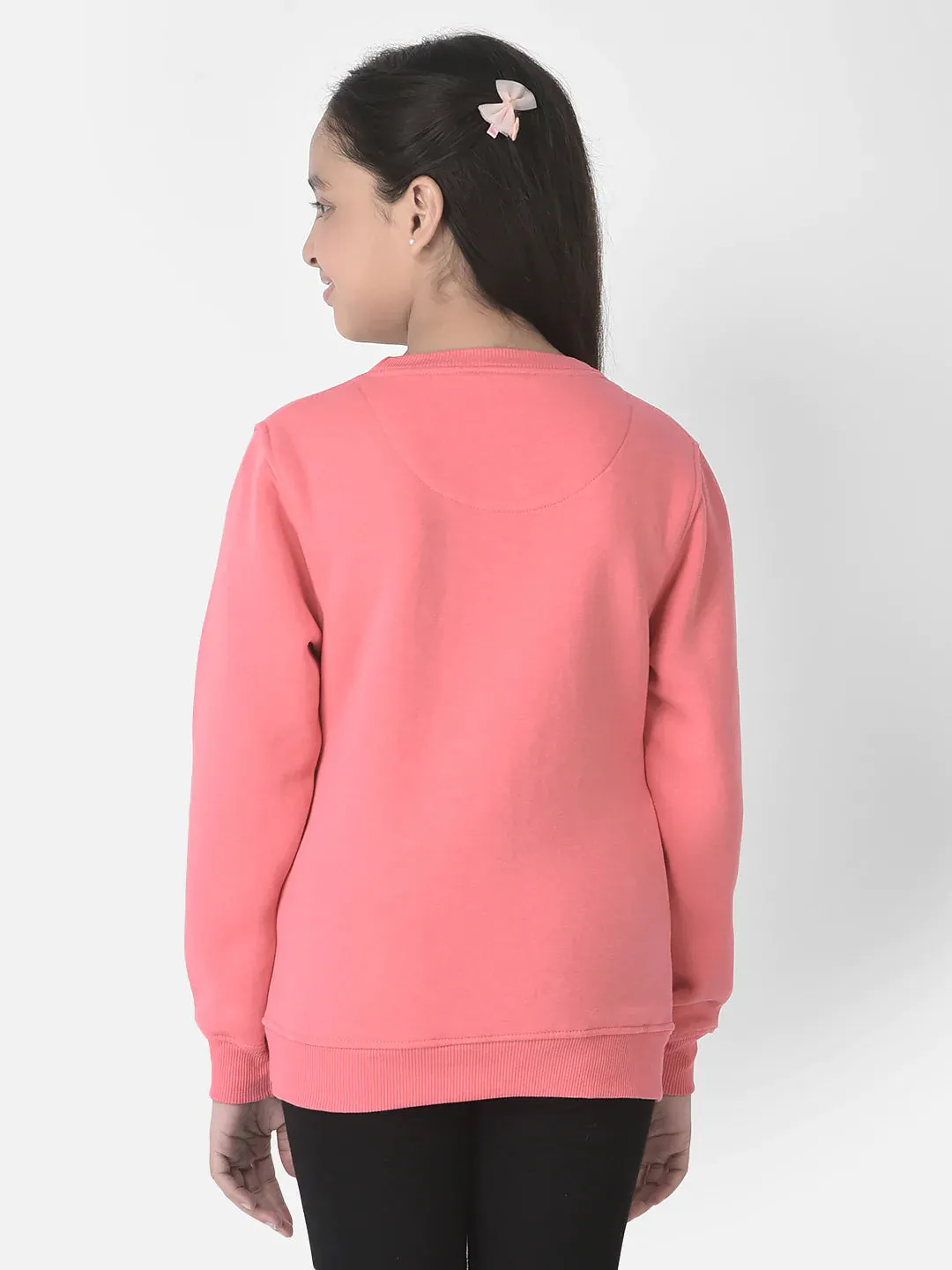Raspberry Pink Brand-Logo Sweatshirt